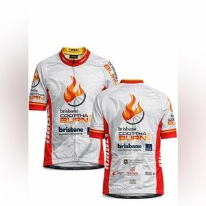 Tineli Brisbane Coot-tha Burn 2016 Cycling Jersey Men’s MediumFull ZipBike Shirt